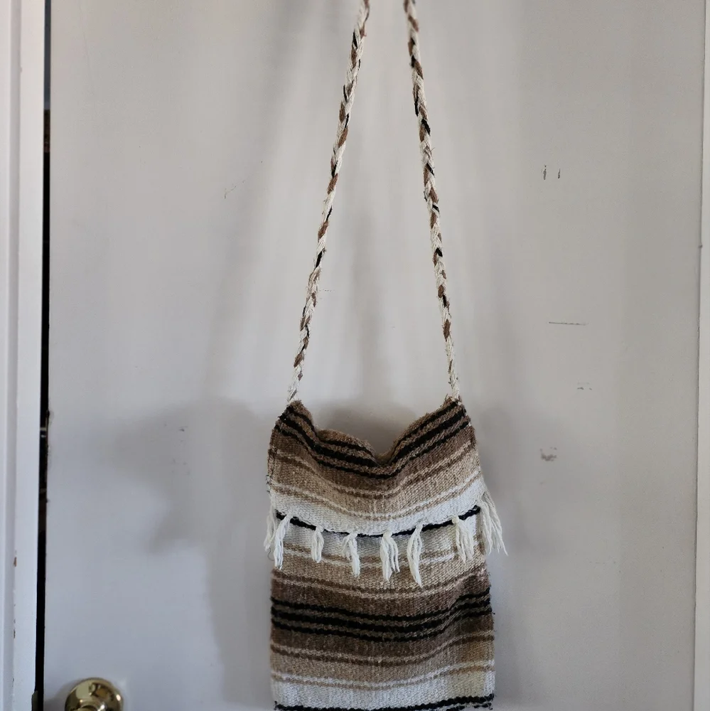 VTG Hippie Style Textile Woven Bag Boho